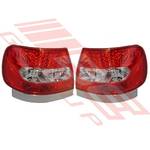 REAR LAMP - SET - L&R - RED/CLEAR - LED STYLE - TO SUIT - AUDI A4 1995-