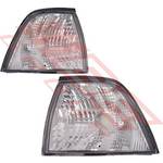 CORNER LAMP - SET - L&R - BLK/CHROME - TO SUIT - BMW 3'S E36 4DR 1991-