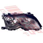 HEADLAMP - R/H - BLACK REFLECTOR - TO SUIT - BMW 3'S E46 4D 2001- F/L