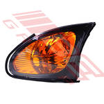 CORNER LAMP - L/H - BLACK SURROUND - AMBER - TO SUIT - BMW 3'S E46 4D 2001-