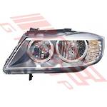 HEADLAMP - L/H - ELECTRIC - BLACK - TO SUIT - BMW 3'S E90 2008- 4DR