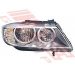 HEADLAMP - R/H - ELECTRIC - BLACK - TO SUIT - BMW 3'S E90 2008- 4DR