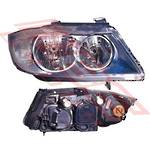 HEADLAMP - R/H - ELECTRIC - BLACK - TO SUIT - BMW 3'S E90 2005- 4DR