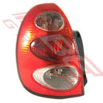 REAR LAMP - L/H - RED/PINK/RED/PINK (220-51716) - TO SUIT - DAIHATSU SIRION/TOYOTA DUET M100 5DR H/B 1998-