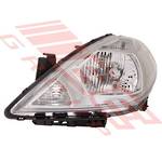 HEADLAMP - L/H - CHROME - ELECTRIC - TO SUIT - NISSAN TIIDA - C11 - 5DR H/B - 2005-