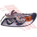 HEADLAMP - L/H - BLACK - W/INDICATOR - TO SUIT - NISSAN SENTRA/PULSAR N16 2002- F/L