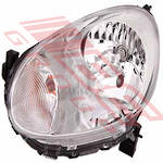 HEADLAMP - L/H - CHROME W/ELEC ADJ (H009) - TO SUIT - NISSAN MARCH/MICRA - K13 - 3/5DR H/B - 2008-