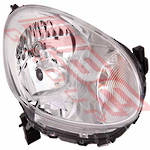 HEADLAMP - R/H - CHROME W/ELEC ADJ (H009) - TO SUIT - NISSAN MARCH/MICRA - K13 - 3/5DR H/B - 2008-