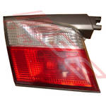 REAR GARNISH - L/H - CLEAR/RED WITH PLINTH (4842) - TO SUIT - NISSAN PRIMERA - P11 - 1999- 4DR F/L