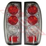 REAR LAMP - SET - L&R - CHROME - TO SUIT - NISSAN NAVARA D22 1998-