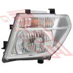 HEADLAMP - L/H - MANUAL/ELECTRIC - BULB SHIELDED TYPE - TO SUIT - NISSAN NAVARA D40 2005-07