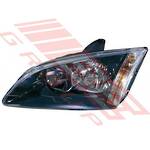 HEADLAMP - L/H - BLACK - ELECTRIC/MANUAL - TO SUIT - FORD FOCUS 2005-07