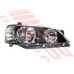 HEADLAMP - R/H - BLACK REFLECTOR TYPE - TO SUIT - FORD FALCON BA/BF1 2003-