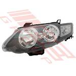 HEADLAMP - L/H - MANUAL - BLACK - TO SUIT - FORD FALCON FG 2008- XR