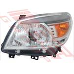 HEADLAMP - L/H - MANUAL - CHROME - TO SUIT - FORD RANGER 2009-
