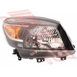 HEADLAMP - R/H - ELECTRIC/MANUAL - BLACK - TO SUIT - FORD RANGER 2009-