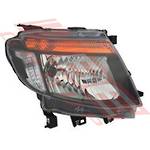HEADLAMP - R/H - WILDTRACK MANUAL - BLACK - TO SUIT - FORD RANGER 2012-