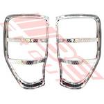 REAR LAMP FRAME SET - CHROME - L&R - TO SUIT - FORD RANGER 2012-