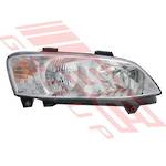HEADLAMP - R/H - CHROME - MANUAL - TO SUIT - HOLDEN COMMODORE VE SERIES 2 2011- OMEGA