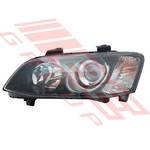 HEADLAMP - L/H - BLACK - PROJECTOR - MANUAL - TO SUIT - HOLDEN COMMODORE VE SERIES 2 2011- SSV/ HSV
