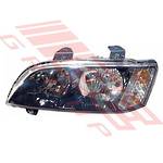 HEADLAMP - L/H - BLACK - MANUAL - TO SUIT - HOLDEN COMMODORE VE OMEGA SERIES 1 2006-