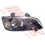 HEADLAMP - R/H - BLACK - MANUAL - TO SUIT - HOLDEN COMMODORE VE OMEGA SERIES 1 2006-