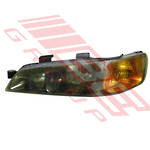 HEADLAMP - L/H - AMBER INDICATOR - P/PACK - BLACK INNER - (7637) - TO SUIT - HONDA ACCORD CF 1999-02