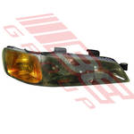 HEADLAMP - R/H - AMBER INDICATOR - P/PACK - BLACK INNER - (7637) - TO SUIT - HONDA ACCORD CF 1999-02