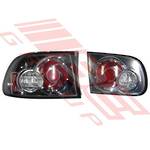 REAR LAMP - SET - L&R - BLACK CHROME - TO SUIT - HONDA CIVIC EG 3DR 1992-95
