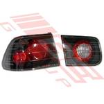 REAR LAMP - SET - L&R - JDM BLACK - TO SUIT - HONDA CIVIC EK 2DR COUPE 1996-98