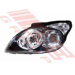 HEADLAMP - L/H - BLACK - ELECTRIC - TO SUIT - HYUNDAI I30 2008-