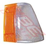 CORNER LAMP - LENS - R/H - 3/4 CLEAR 1/4 AMBER - TO SUIT - MAZDA 323 SDN-H/B 1983-85