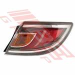 REAR LAMP - R/H - RED WITH CHROME TRIM - TO SUIT - MAZDA 6 2010- 4DR & H/BACK