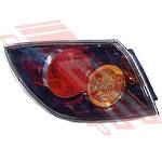REAR LAMP - L/H - OUTER BLACK - TO SUIT - MAZDA 3 2004- 5DR
