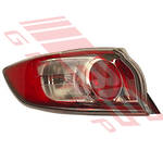 REAR LAMP - L/H - OUTER - CERTIFIED - TO SUIT - MAZDA 3 2009- H/BACK