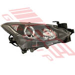 HEADLAMP - R/H - MANUAL - BLACK - ECE - TO SUIT - MAZDA 3 2014-