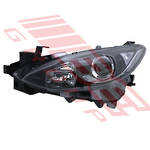 HEADLAMP - L/H - ELECTRIC - BLACK - ECE - TO SUIT - MAZDA 3 2014-