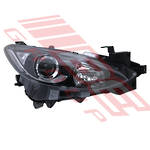 HEADLAMP - R/H - ELECTRIC - BLACK - ECE - TO SUIT - MAZDA 3 2014-