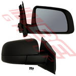 DOOR MIRROR - R/H - ELECTRIC - BLACK - TO SUIT - MAZDA BT50 P/UP 2012-