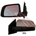 DOOR MIRROR - L/H - ELECTRIC - CHROME - FOLDING - W/LAMP - TO SUIT - MAZDA BT50 P/UP 2012-