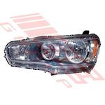 HEADLAMP - L/H - MANUAL - BLACK - TO SUIT - MITSUBISHI LANCER CY 2008-