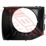 BEZEL - L/H - BLACK - RND H/L - TO SUIT - MITSUBISHI PAJERO 1991-97