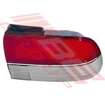 REAR LAMP - R/H - RED/CLEAR/CLEAR - CHROME STRIP - TO SUIT - MITSUBISHI MAGNA TS 1994-96