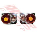 REAR LAMP - SET - L&R - CHROMED - TO SUIT - PEUGEOT 205 1992-