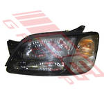 HEADLAMP - L/H - BLACK - STD - (100-20655/20656) - TO SUIT - SUBARU LEGACY - BE/BH 98- EARLY