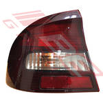 REAR LAMP - L/H - DARK RED/CLEAR (2SD-935-709) - TO SUIT - SUBARU LEGACY - BE SDN - 98-2001