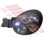 HEADLAMP - L/H - NON GAS - BLACK INNER (1685) - TO SUIT - SUBARU IMPREZA - GD/GG - 2003- F/LIFT