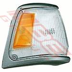 CORNER LAMP - R/H - AMBER/CLEAR - TO SUIT - TOYOTA HILUX 2WD 1989-91 GREY TRIM