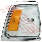CORNER LAMP - R/H - AMBER/CLEAR - TO SUIT - TOYOTA HILUX 2WD 1989-91 CHRM TRIM