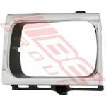 BEZEL - L/H - CHROME/BLACK - TO SUIT - TOYOTA HILUX 4WD 1993-95